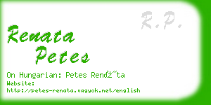 renata petes business card